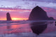 Haystack Rock at Cannon Beach, Oregon on the Pacific Coast. 