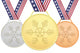 Medals with stars and stripes ribbon 