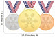 Medals with stars and stripes ribbon 