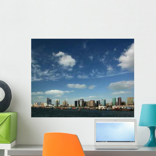 Dubai Skyline with River Wall Decal