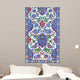 floral ornament on tiles 