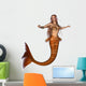 Golden Mermaid Wall Decal