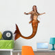 Golden Mermaid Wall Decal