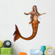Golden Mermaid Wall Decal