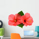 Two Pink Hibiscus Wall Decal