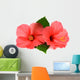 Two pink hibiscus Wall Decal