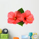 Two pink hibiscus Wall Decal