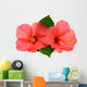 Two Pink Hibiscus Wall Decal