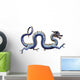 Chinese Blue Dragon Horizontal Wall Decal