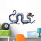 Chinese Blue Dragon Horizontal Wall Decal