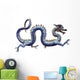 Chinese Blue Dragon Horizontal Wall Decal