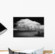 Black And White Of Wind Generators With Cloud In Background Wall Mural