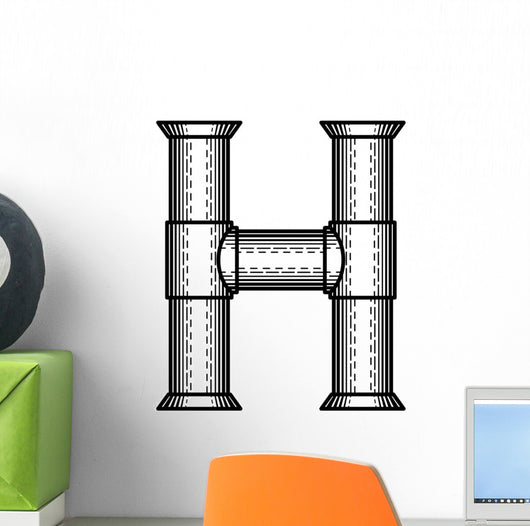 Steampunk Font Wall Decal Design 7