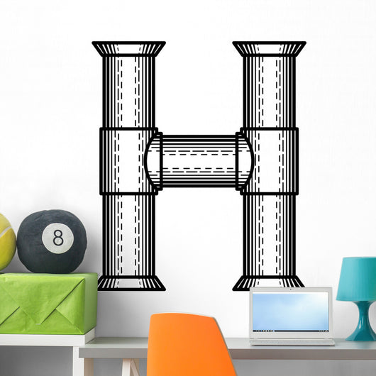 Steampunk Font Wall Decal Design 7