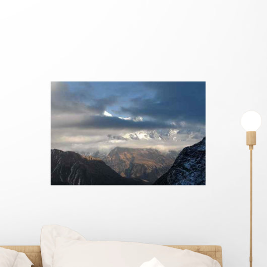 Himalaya Mountains Sunset Wall Decal
