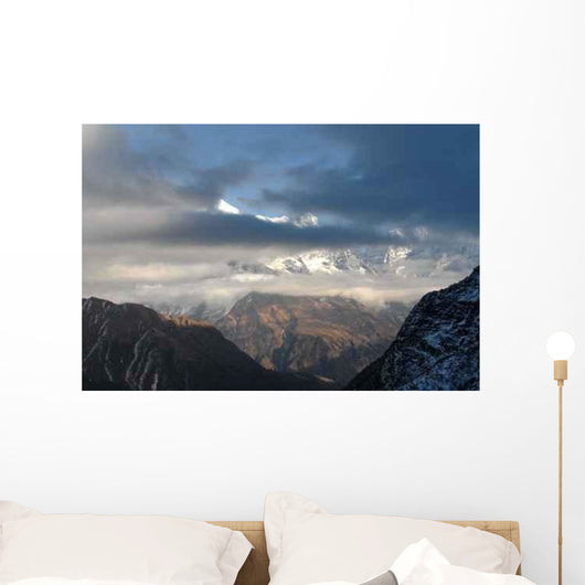 Himalaya Mountains Sunset Wall Decal