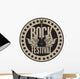 Round Banner With Guitar for Rock Festival 