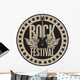 Round Banner With Guitar for Rock Festival 