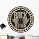 Round Banner With Guitar for Rock Festival 