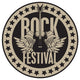 Round Banner With Guitar for Rock Festival 
