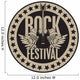 Round Banner With Guitar for Rock Festival 