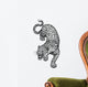 leopard  black white tattoo Wall Decal