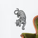 leopard  black white tattoo Wall Decal