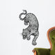 leopard  black white tattoo Wall Decal