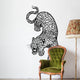 leopard  black white tattoo Wall Decal