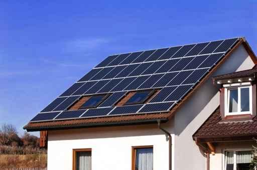 Solar Panels Country-side House Wall Decal