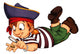 Pirate - Pirate Child Girl Wall Decal
