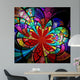 Colorful fractal flower, digital artwork Wall Mural