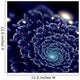 Dark Blue Fractal Flower Digital Artwork Wall Mural