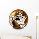 3D Art of Brass Wire Globe Wall Decal
