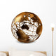 3D Art of Brass Wire Globe Wall Decal