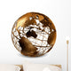 3D Art of Brass Wire Globe Wall Decal