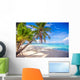 Coconut Palm tree on the white sandy beach Wall Mural