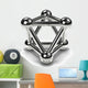 3D Reflective Atom Wall Decal