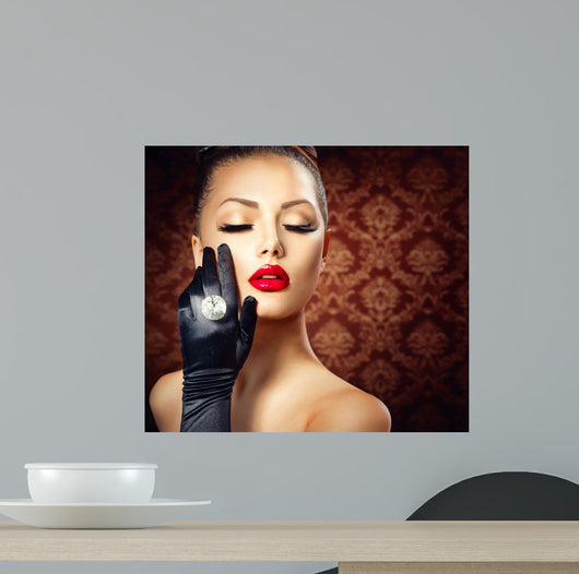 Beauty Fashion Glamour Girl Portrait. Vintage Style 