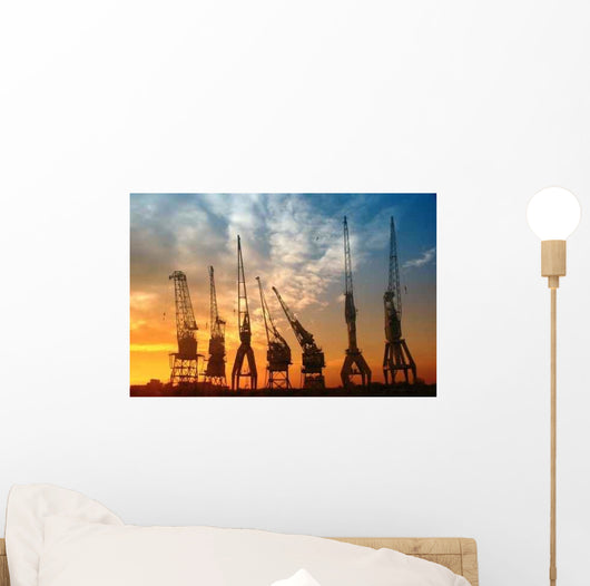Harbor Cranes Wall Decal