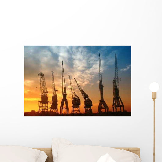 Harbor Cranes Wall Decal