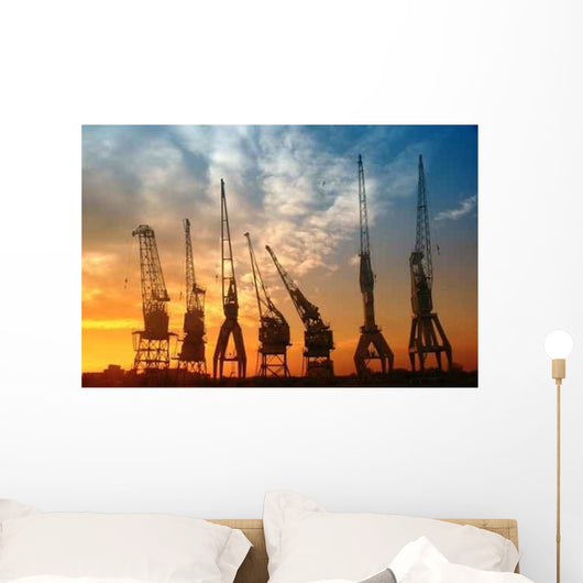 Harbor Cranes Wall Decal