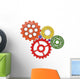 Color gears on white background. 3d rendered 
