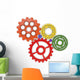 Color gears on white background. 3d rendered 