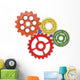 Color gears on white background. 3d rendered 