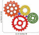 Color gears on white background. 3d rendered 