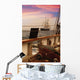 Deck of a Vintage Ship at Dusk Wall Mural