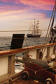Deck of a Vintage Ship at Dusk Wall Mural