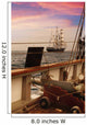 Deck of a Vintage Ship at Dusk Wall Mural