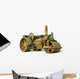 Vintage steam roller isolated on white with clipping path Wall Mural